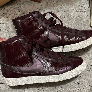 Nike Women's Dark Burgundy Blazer High-Top Sneakers